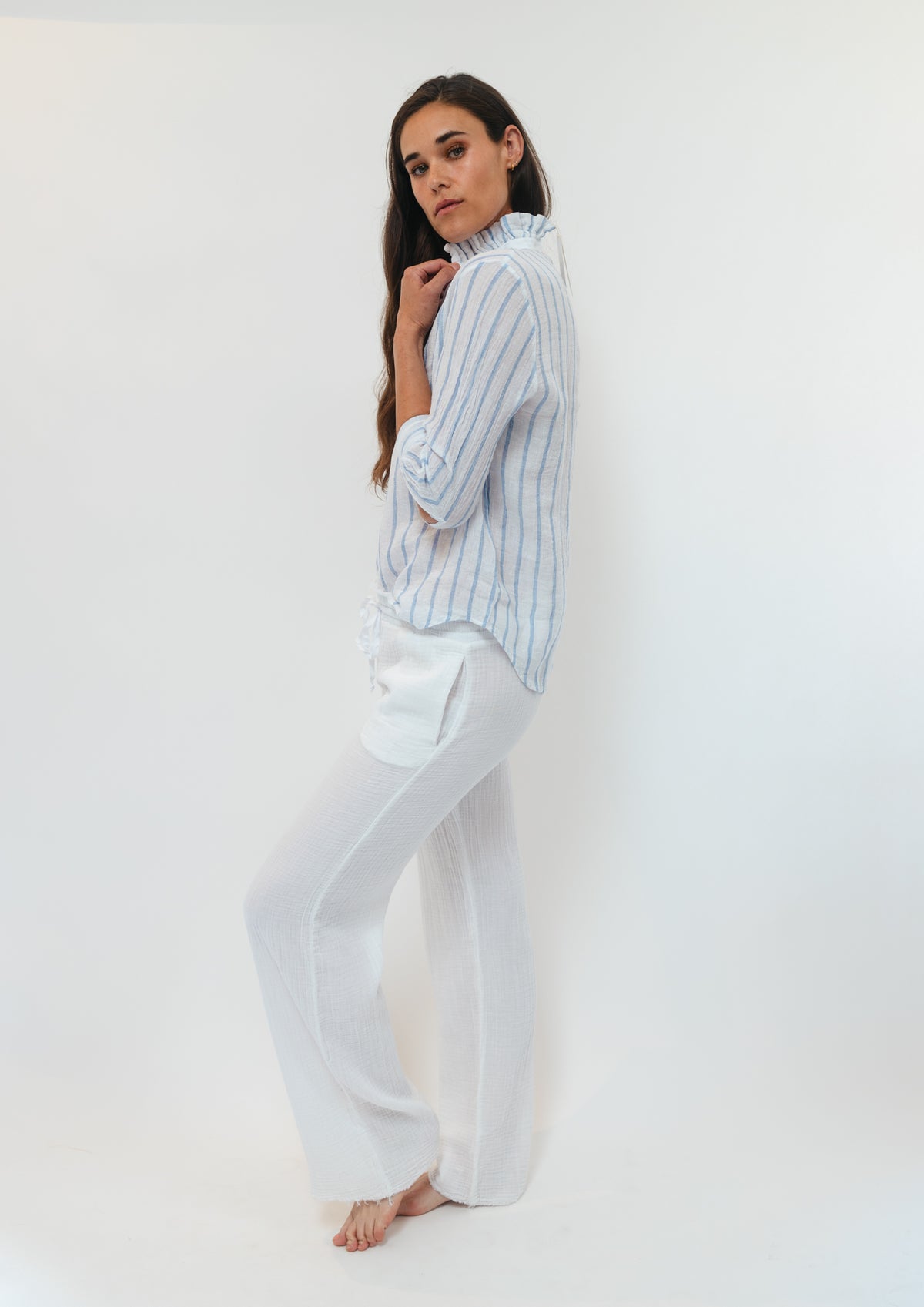 Annette Top - White Stripe