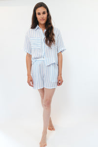 Adina Top - White Stripe