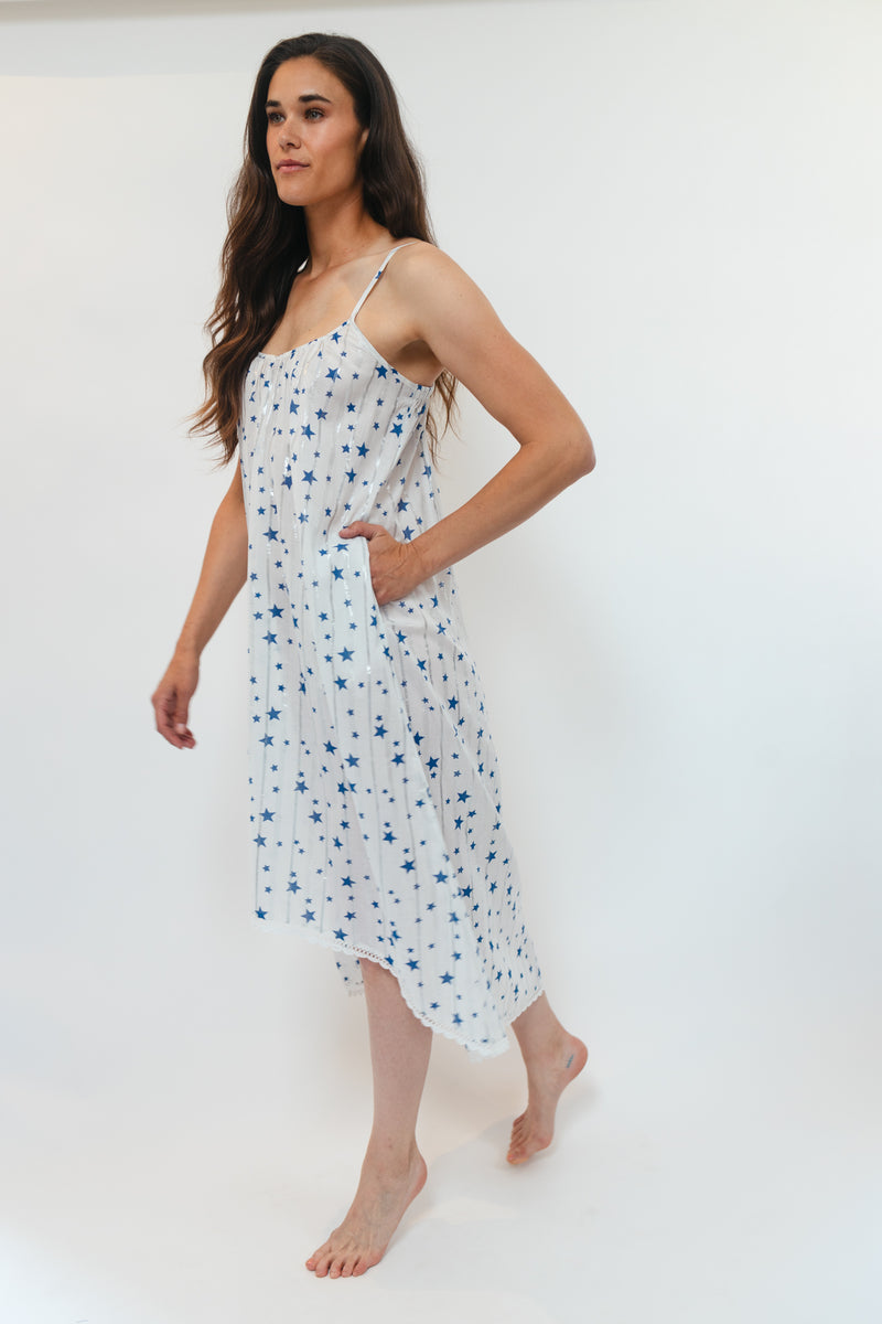 Nala Dress - Blue Star Print