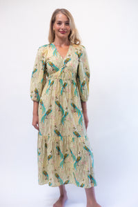 Porto Dress - Peacock Print