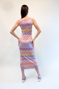 Rachel Dress - Multi Zig Zag Print