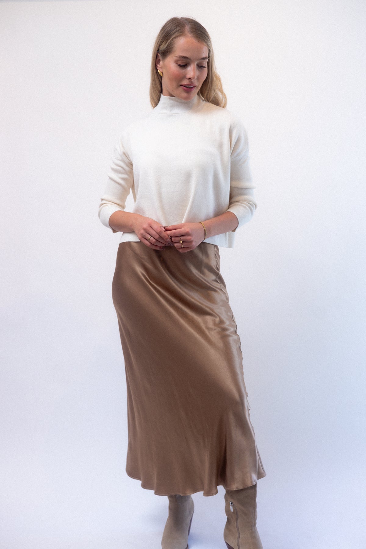 Bias Skirt - Camel