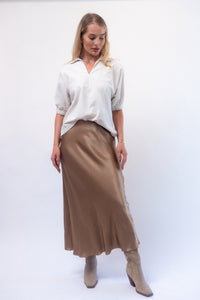 Bias Skirt - Camel