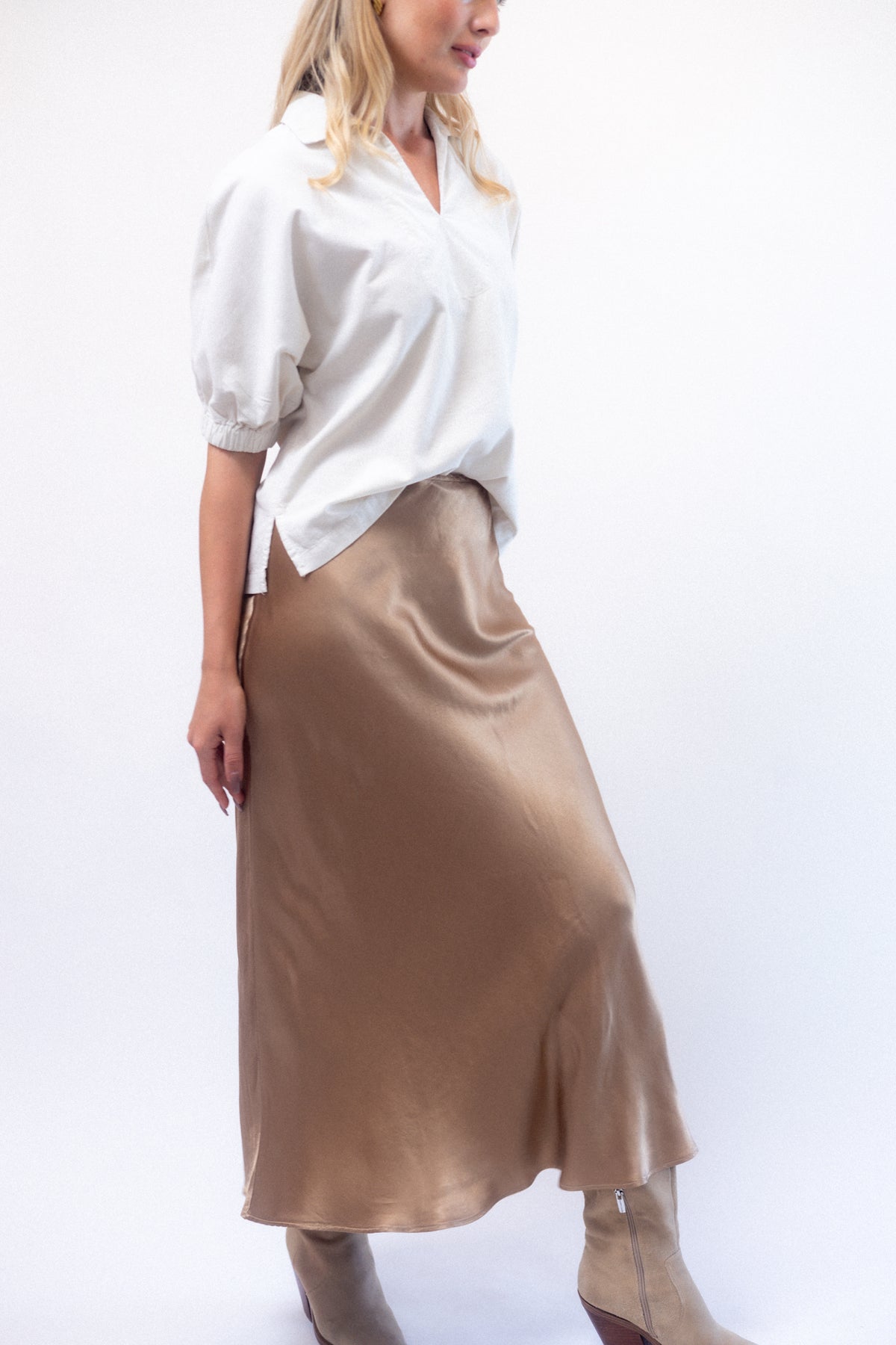 Bias Skirt - Camel