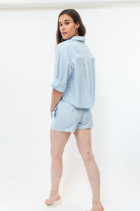 Stripe Shorts - White & Blue