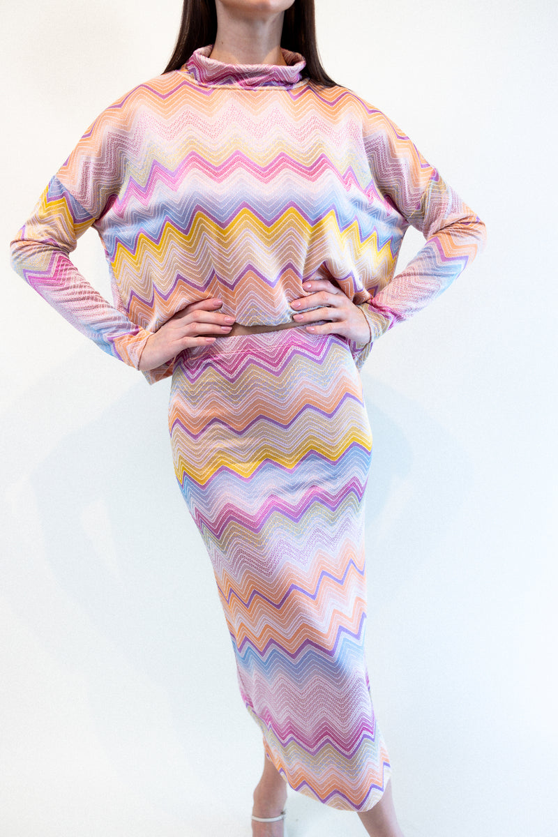 Rowan Sweater - Multi Zig Zag Print