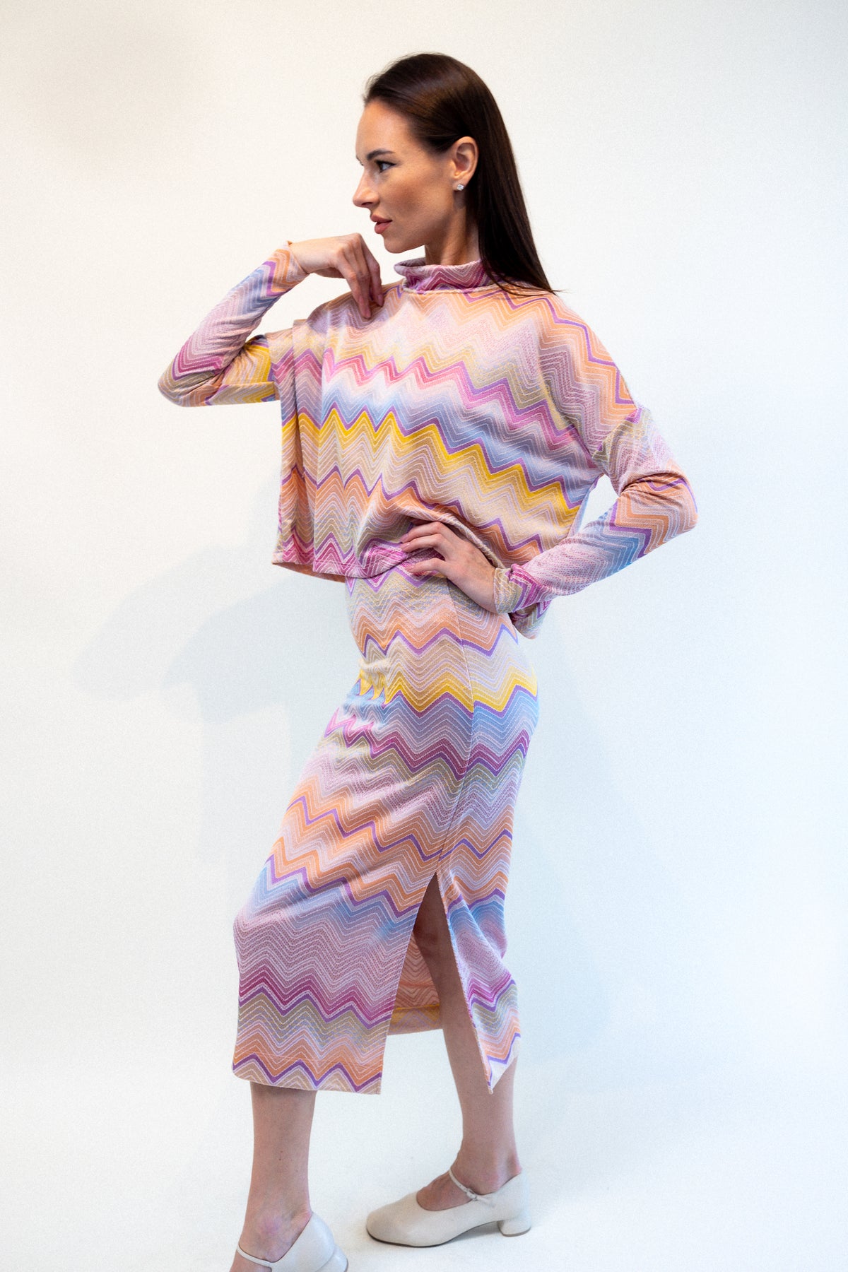 Rowan Sweater - Multi Zig Zag Print