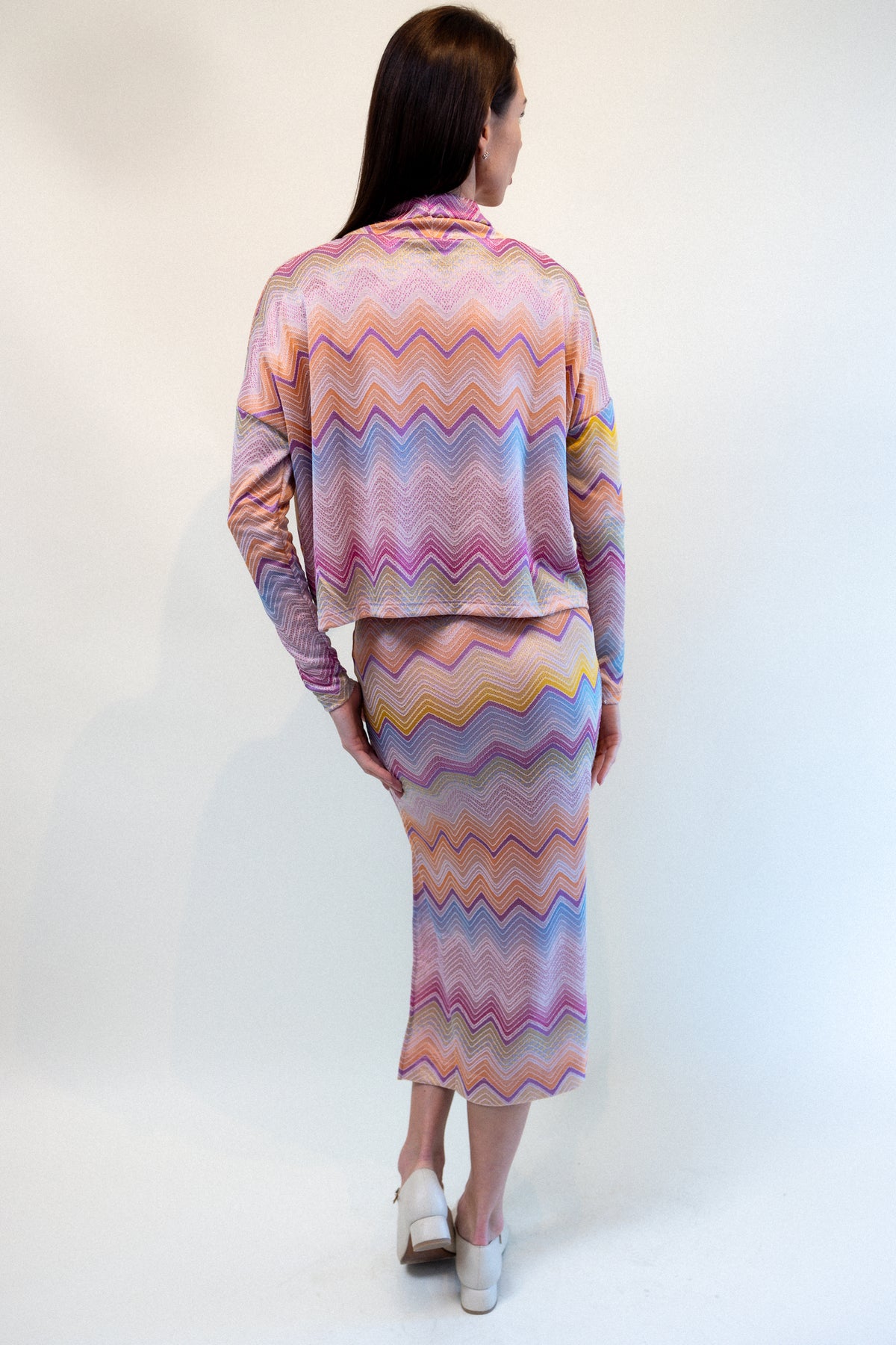 Rowan Sweater - Multi Zig Zag Print