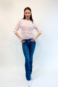 Max Sweater - Natural w/Pink